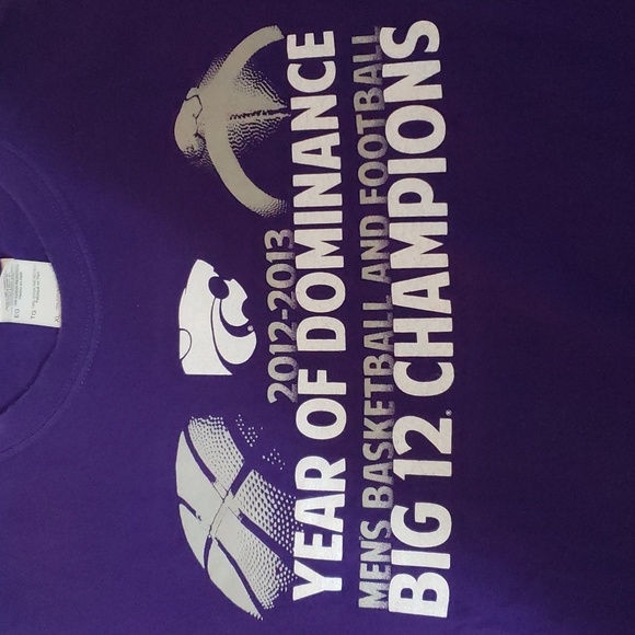 Gildan. Vintage KSU  Year of Dominance/Big 12 Champions; .2012-13 Size XL - Picture 2 of 9